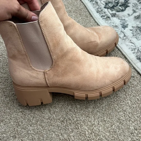 Tan Suede Ankle Boots - Picture 6 of 9